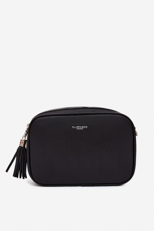 Messenger bag in black faux leather Daily