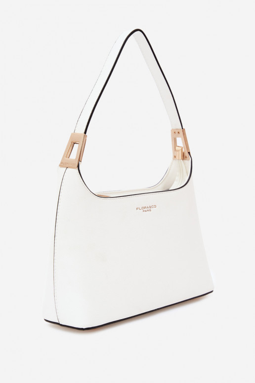 Handbag with faux leather in white Gretta