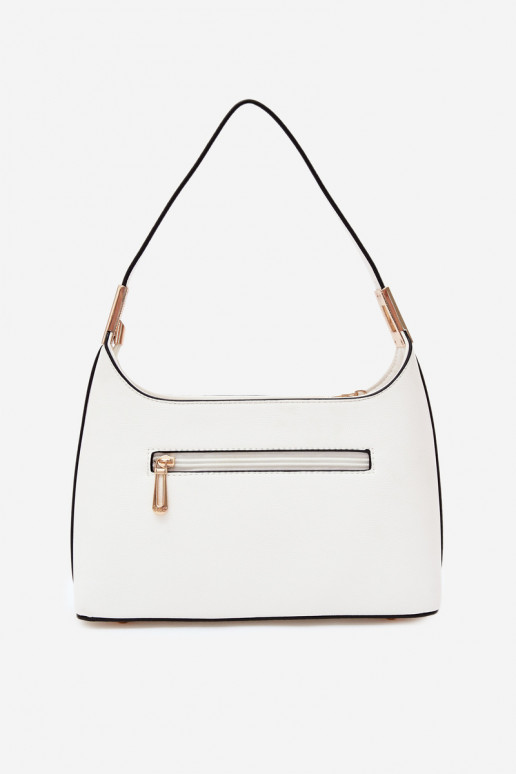 Handbag with faux leather in white Gretta