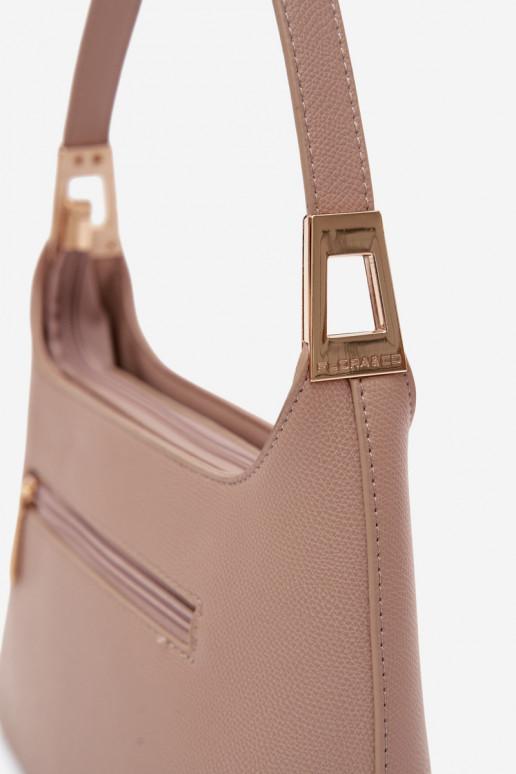 Handbag with faux leather in ivory Gretta