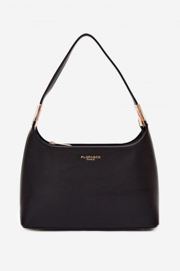 Handbag with faux leather in black Gretta