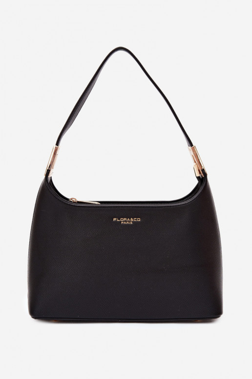 Handbag with faux leather in black Gretta
