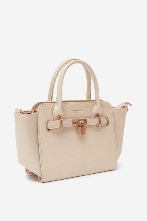Type bag with faux leather in bright sand Odelia