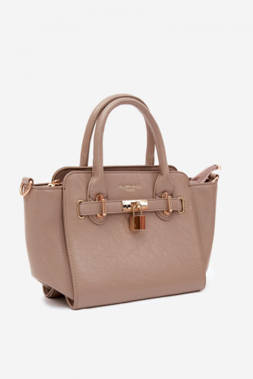 Type bag with faux leather in ivory Odelia 2