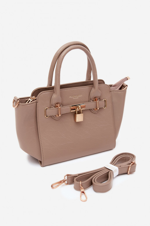 Type bag with faux leather in ivory Odelia