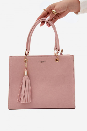 Type bag with faux suede in pink Ottilie