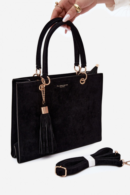 Bag in faux suede black Ottilie