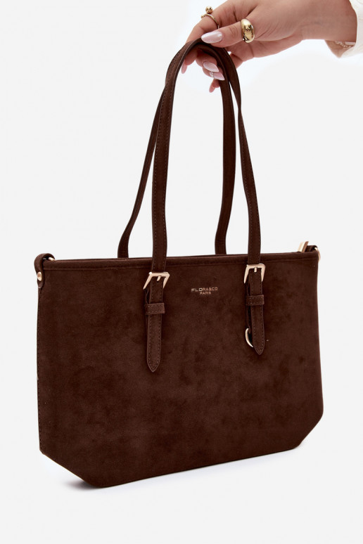 Kott in faux suede chocolate Araminta