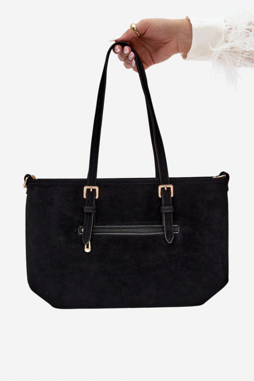 Bag in faux suede black Araminta