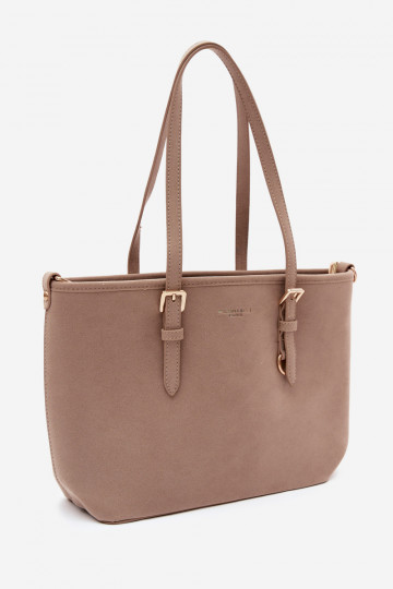Bag in faux suede ivory Araminta