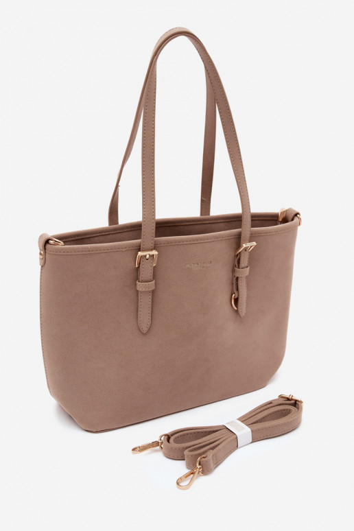 Bag in faux suede ivory Araminta