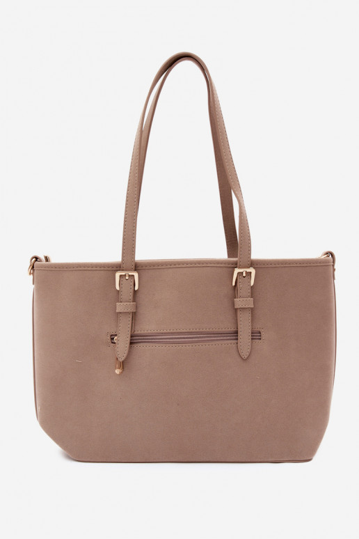 Bag in faux suede ivory Araminta