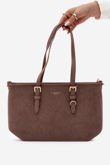 Bag in faux suede clay Araminta