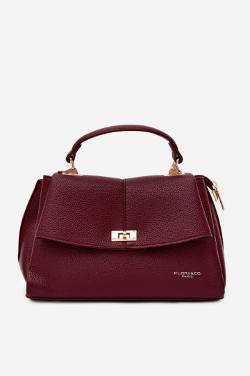 Women's bag in faux leather burgundy Sybella