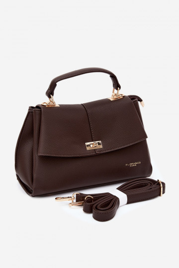 Women's bag in faux leather chocolate Sybella 2