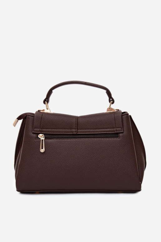 Women's bag in faux leather chocolate Sybella