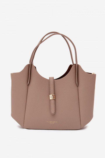 Ivory faux leather handbag Toffee