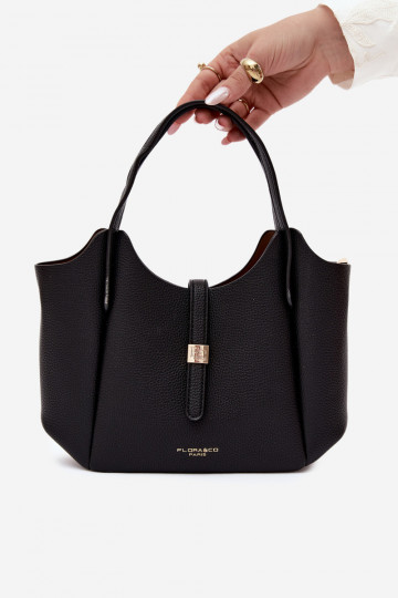 Black faux leather handbag Toffee
