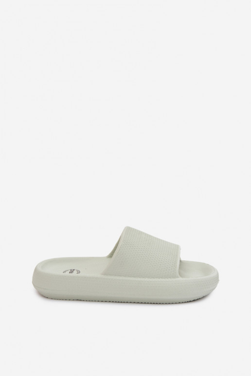 Women's lightweight foam slippers on thick sole in mint Querceria