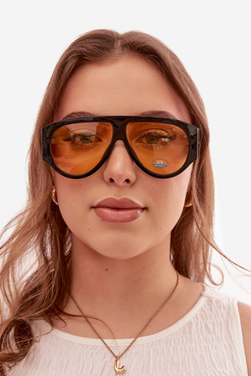Women's sunglasses in black and yellow