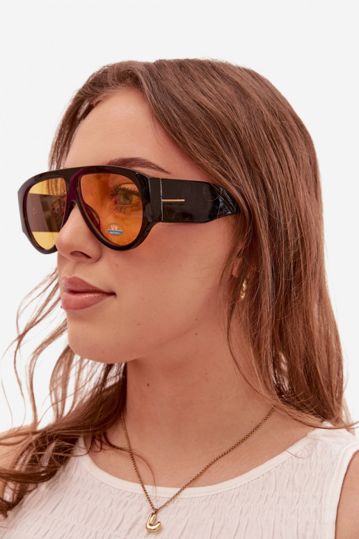 Women's sunglasses in black and yellow