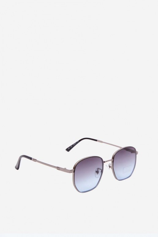 Sunglasses with thin frames UV 400 in dark blue color