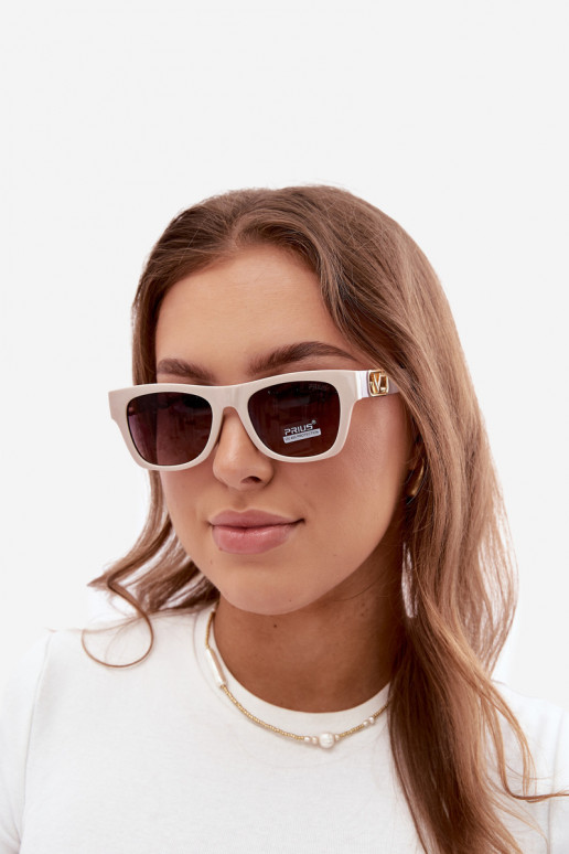Women's sunglasses with UV filter in sand color