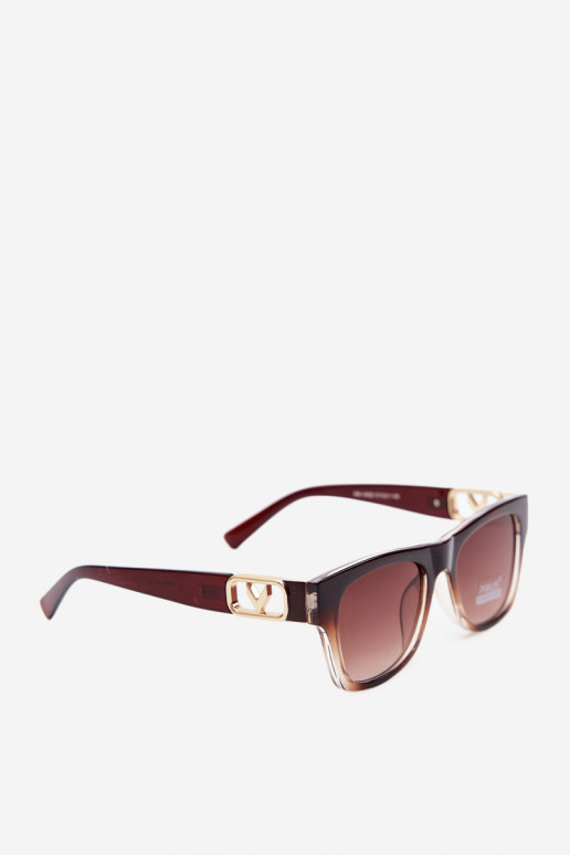 Women's sunglasses with UV filter in brown color