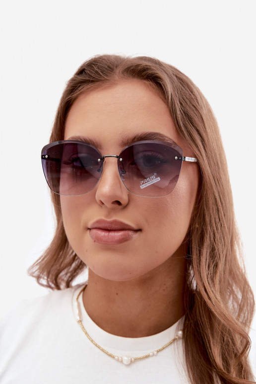 Frameless sunglasses with UV 400 filter in black color