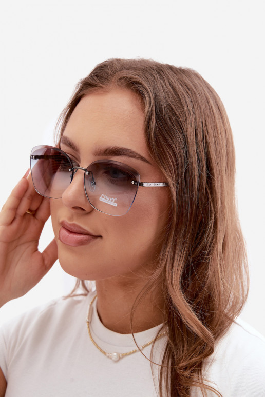 Frameless sunglasses with UV 400 filter in blue color