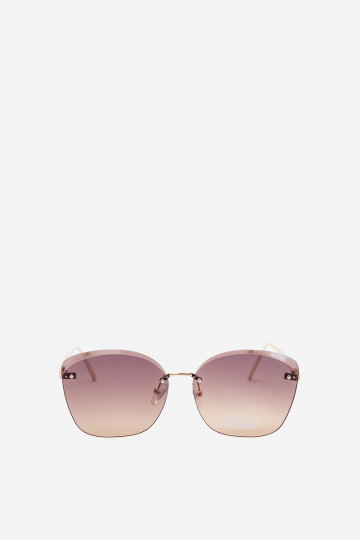 Okulary przeciwsłoneczne bezramkowe z filtrem UV 400 w kolorze brązowym 2