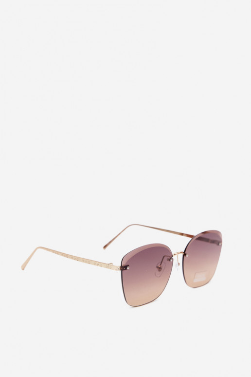 Frameless sunglasses with UV 400 filter in brown color