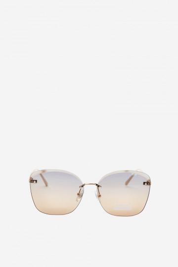 Frameless sunglasses with UV 400 filter in yellow color 2