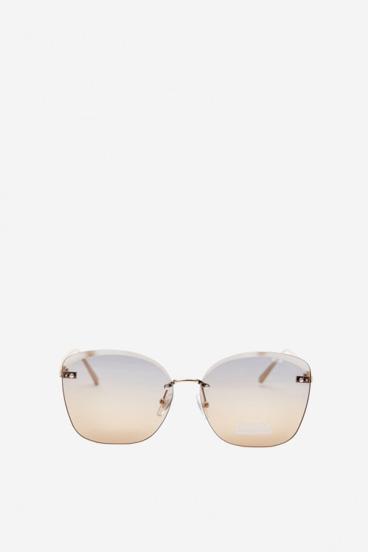 Frameless sunglasses with UV 400 filter in yellow color