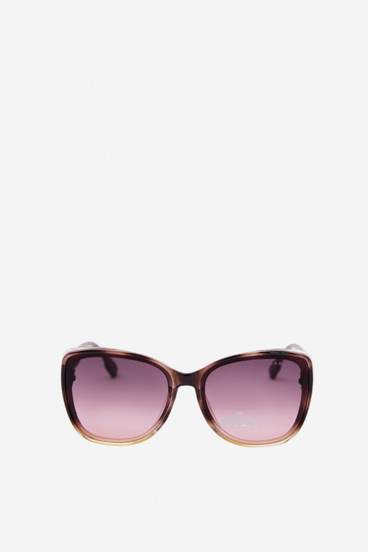 Women's cat-eye sunglasses brown-yellow