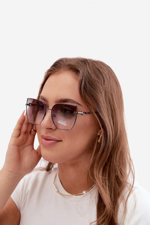 Berėmiai katės akių tipo saulės akiniai su UV 400 filtru mėlynos spalvos