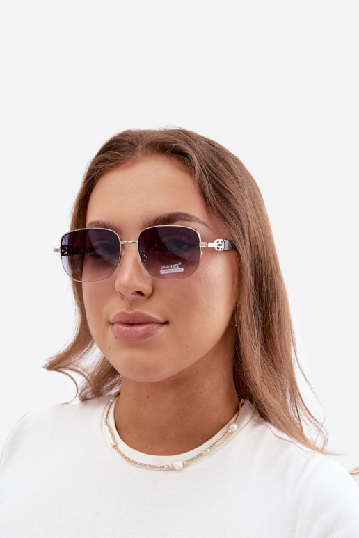Sunglasses with thin frames and UV filter gray-black