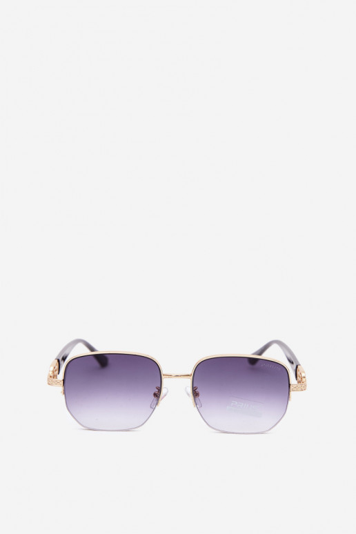 Sunglasses with thin frames and UV filter, gold-black