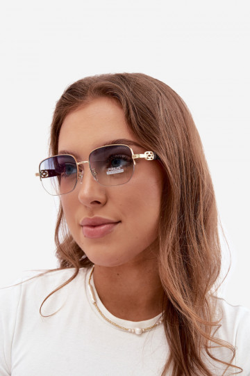 Sunglasses with thin frames and UV filter, blue