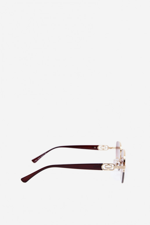 Sunglasses with thin frames and UV filter, brown