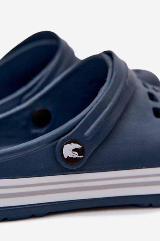 Dark blue men's lightweight clogs MileĮay