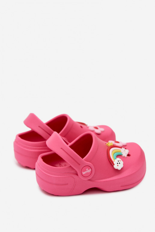 Pink children's lightweight clogs with buckles LEMIGO LUPO