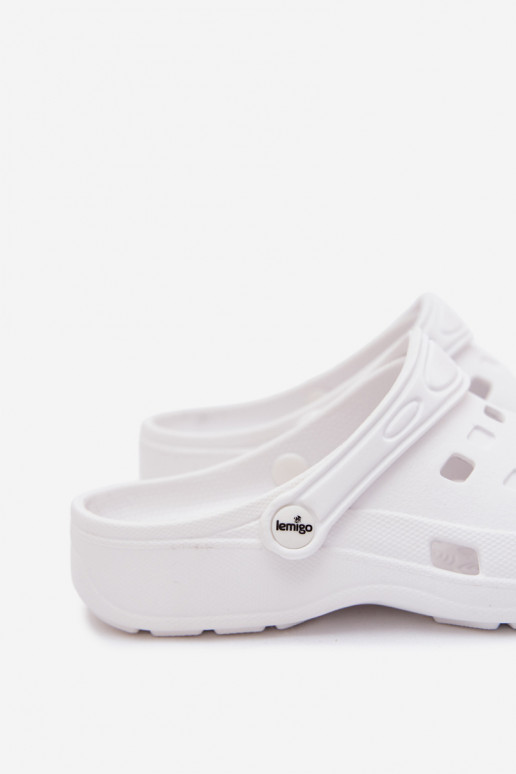 White women's lightweight clogs LEMIGO 806