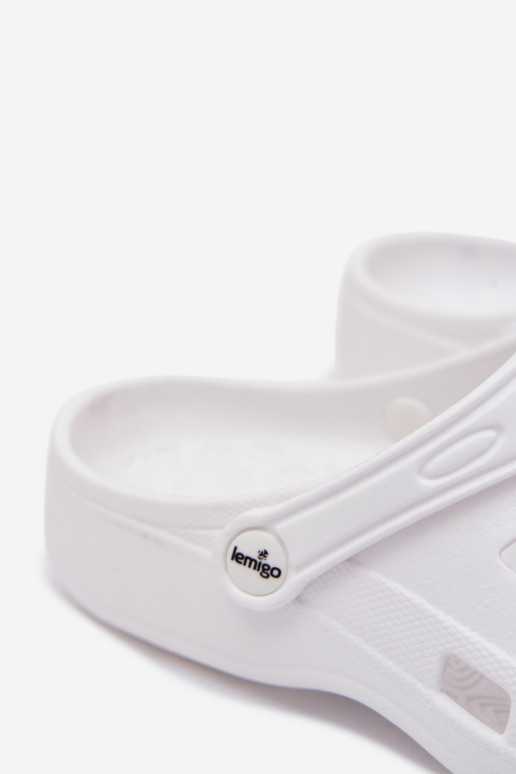 White women's lightweight clogs LEMIGO 806