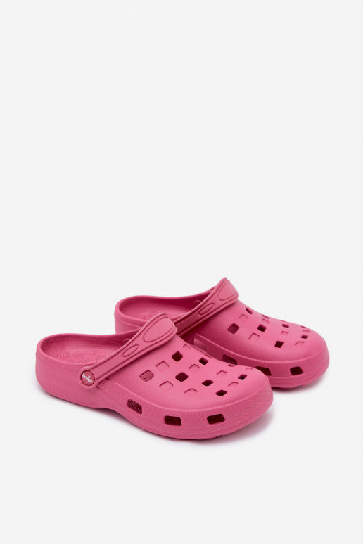Dark pink women's lightweight clogs LEMIGO 806