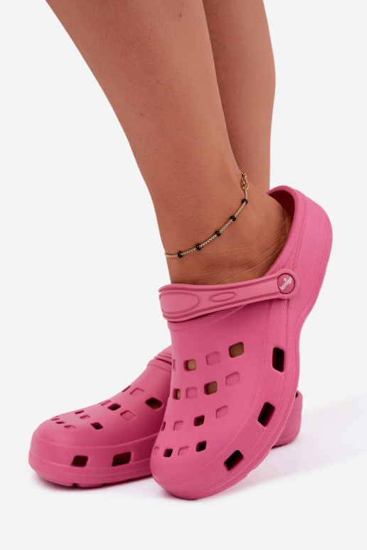 Dark pink women's lightweight clogs LEMIGO 806