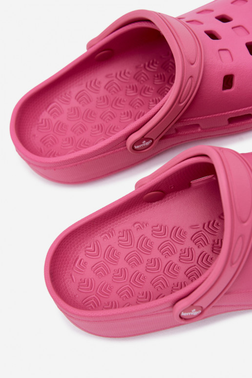 Dark pink women's lightweight clogs LEMIGO 806