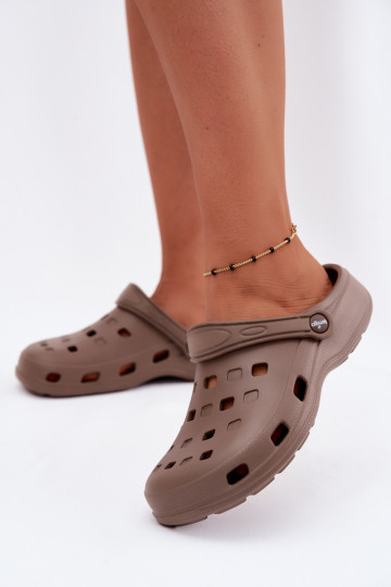Brown women's lightweight clogs LEMIGO 806 2
