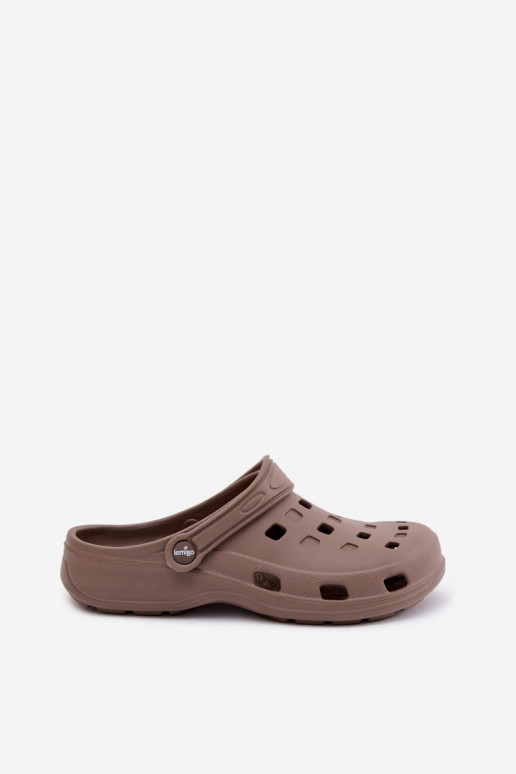 Brown women's lightweight clogs LEMIGO 806