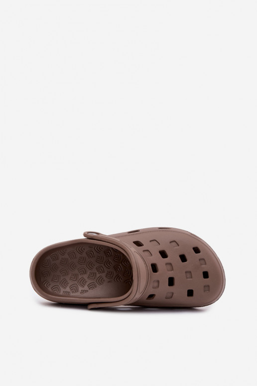 Brown women's lightweight clogs LEMIGO 806